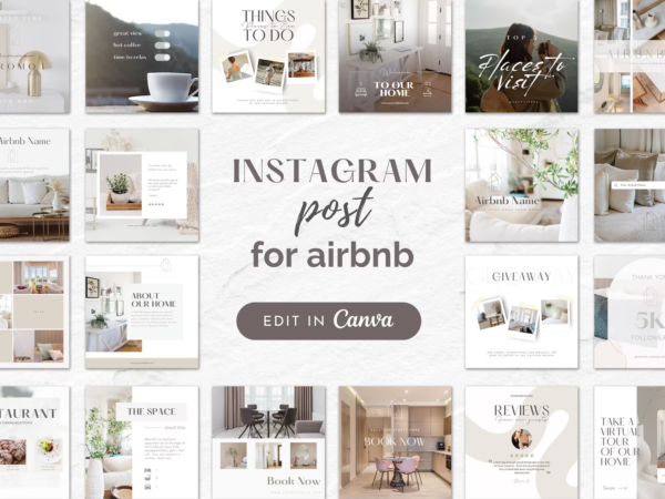 Airbnb & VRBO Instagram Post Templates Pack