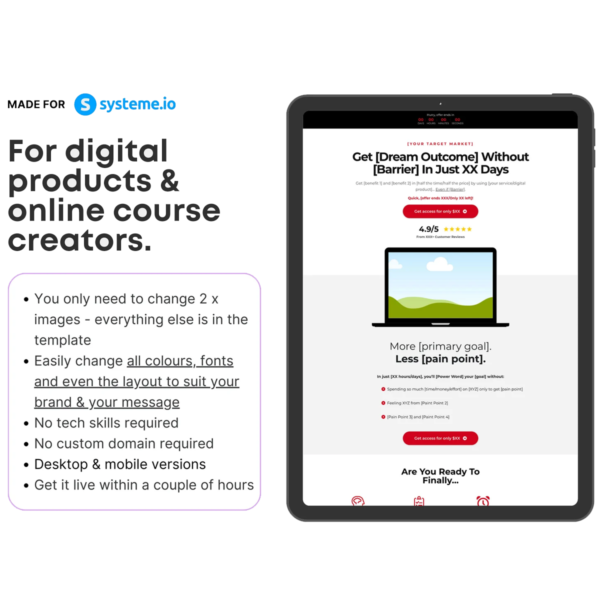 High-Converting Systeme.io Online Course Landing Page - Image 2