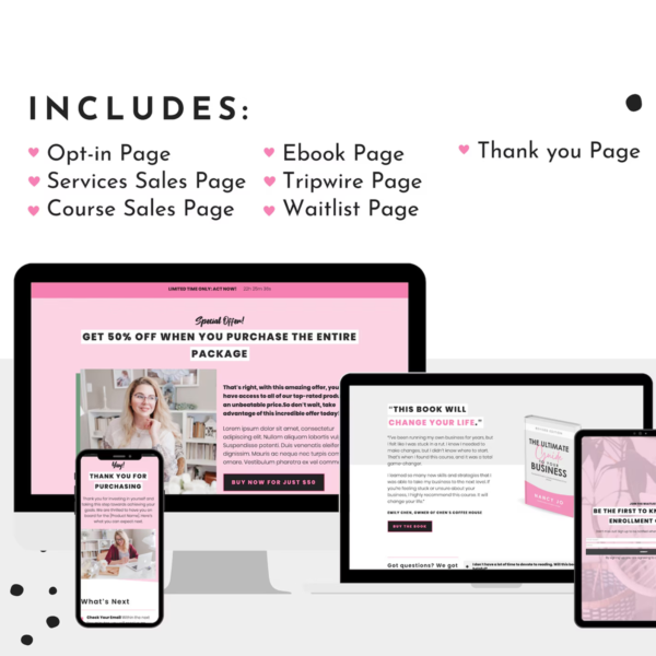 Elegant Pink Sales Funnel Templates - Image 2