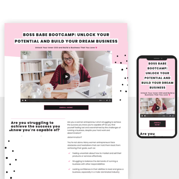 Elegant Pink Sales Funnel Templates - Image 4